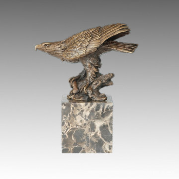 Animal Statue Eagle and Branch Bronze Sculpture Tpal-283